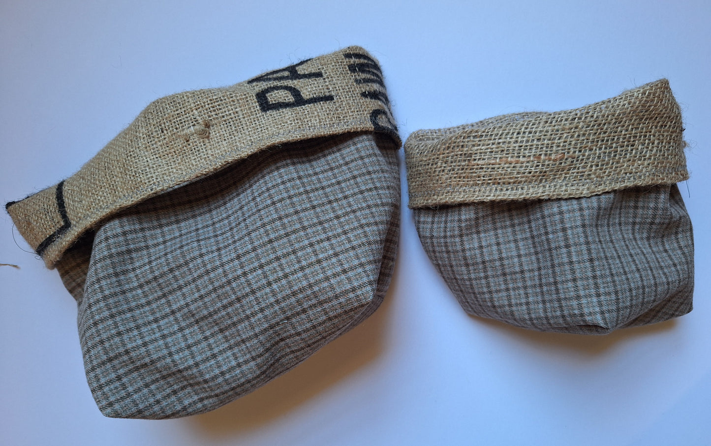 Rustic Coffee Sack Storage Bucket